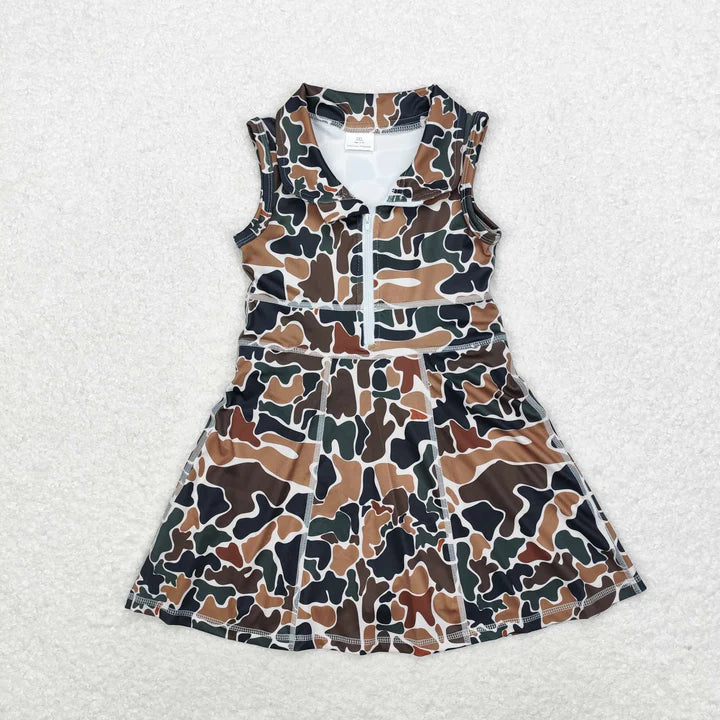 Girls zip Duck Camo Dress