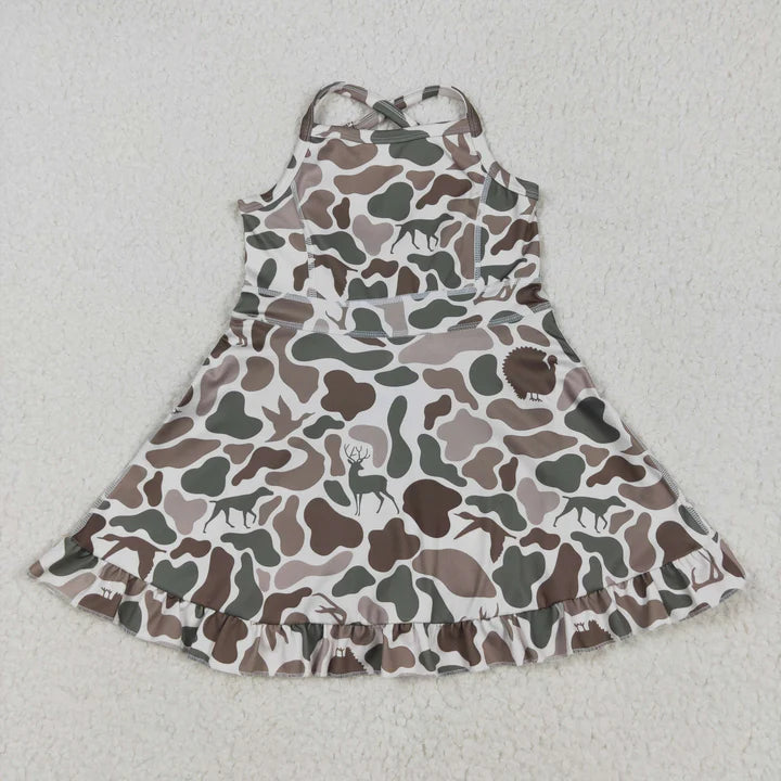 Girls Strappy Camo Hunting Dress