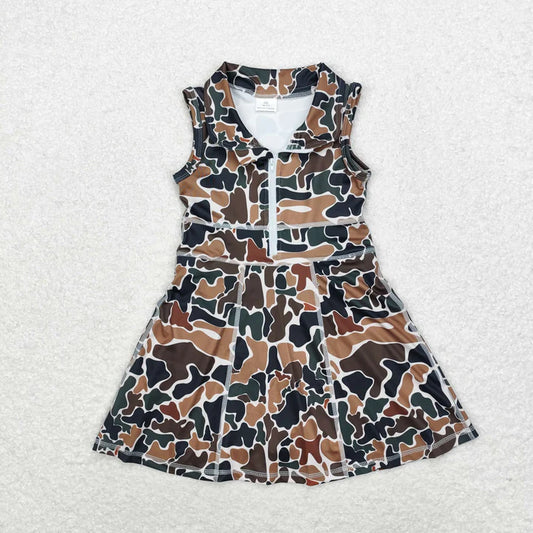 Girls zip Duck Camo Dress